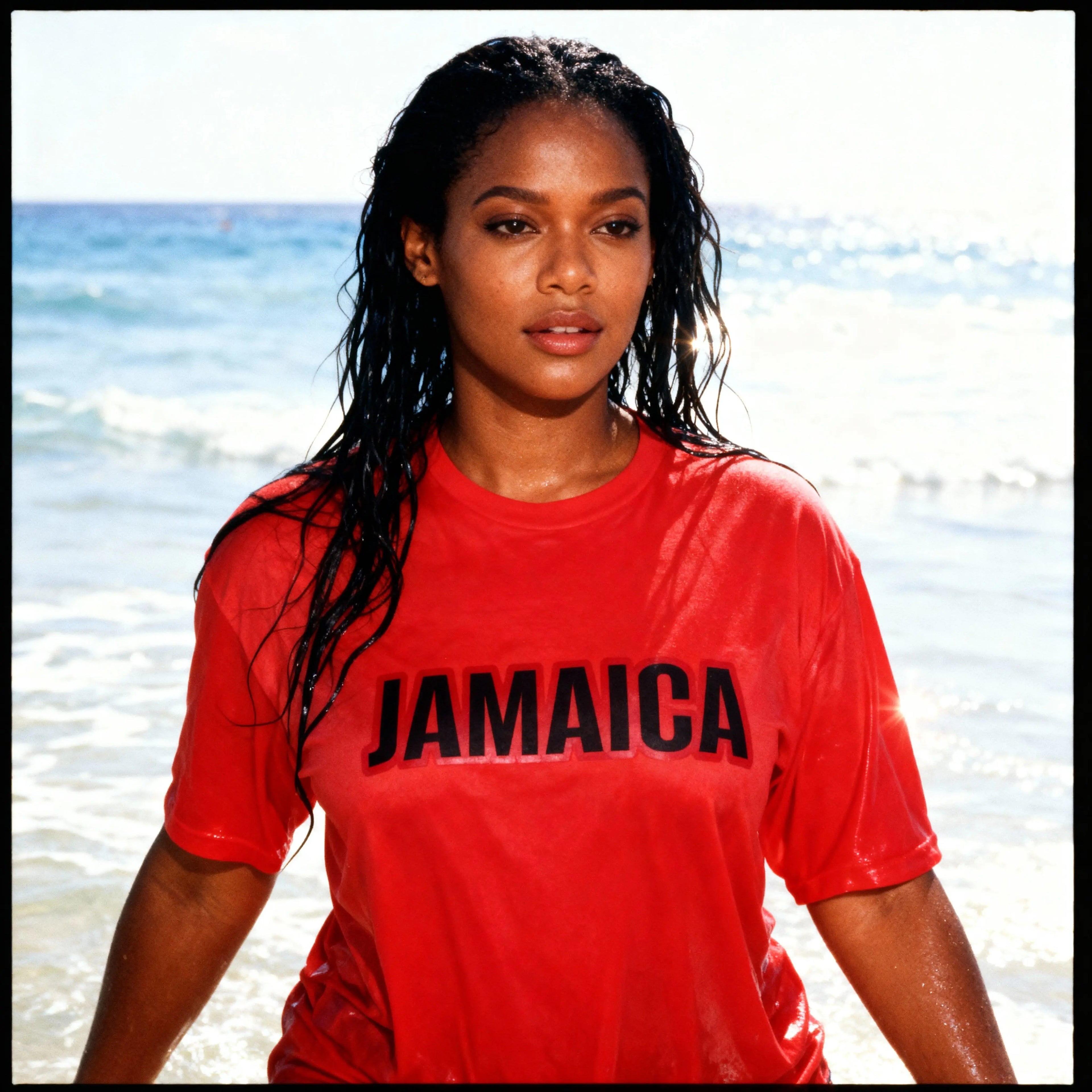 Retro T Shirt - Jamaica - Ivrie Blu 