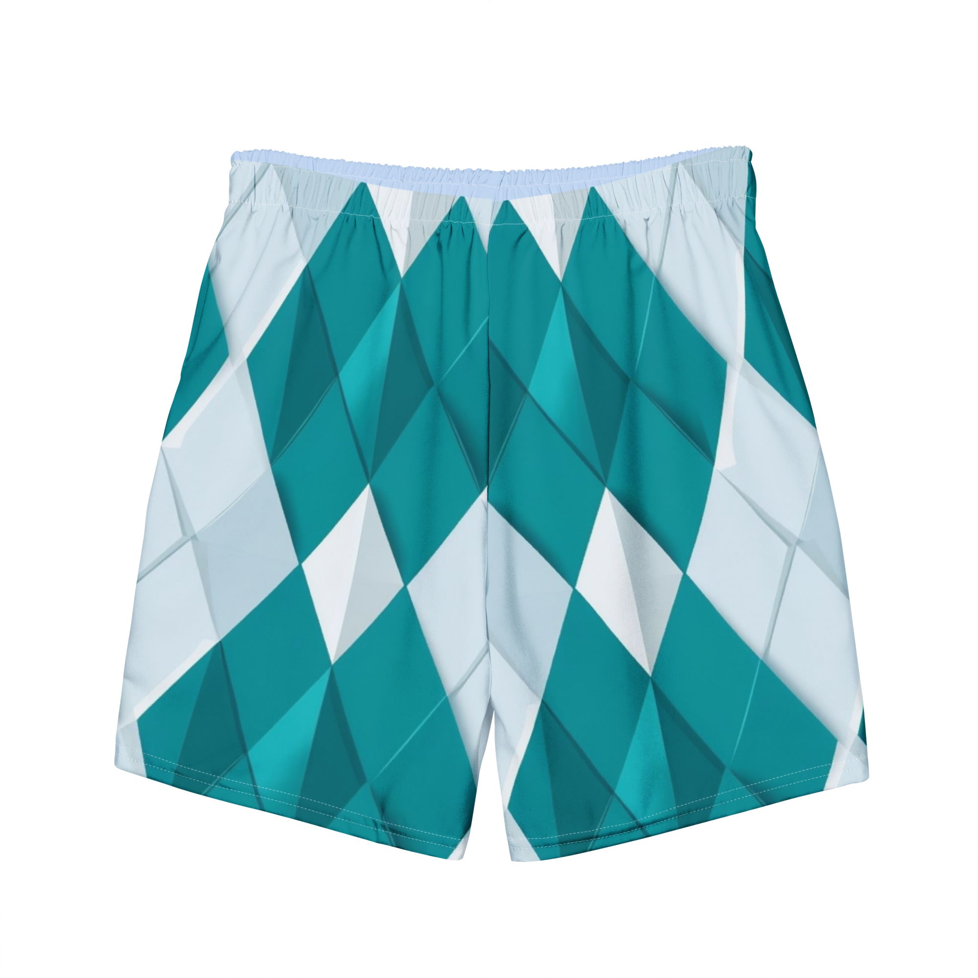Mens blue diamond swim trunks