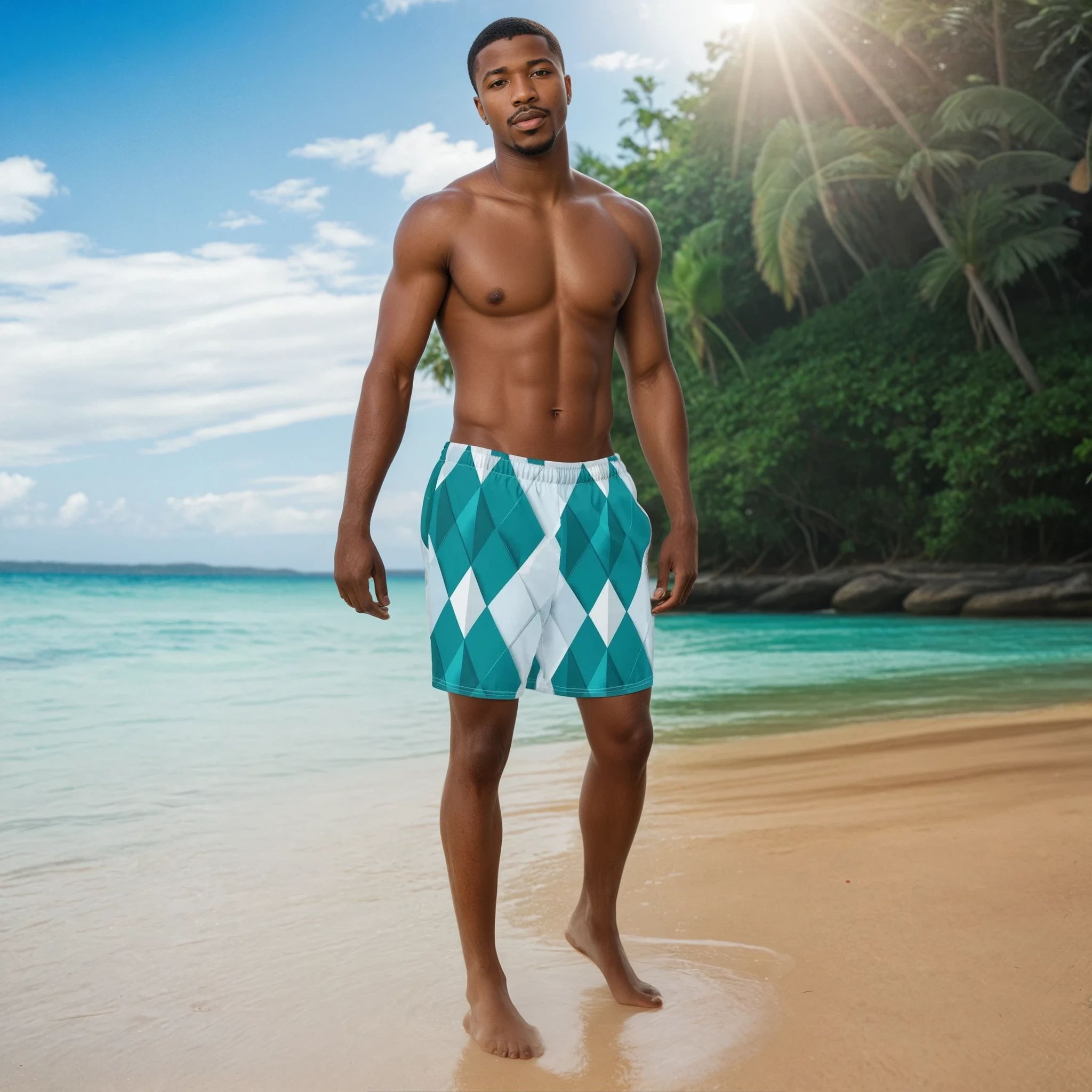 Couples Swim Trunks – Diamond Mindset (His & Hers) - Ivrie Blu 