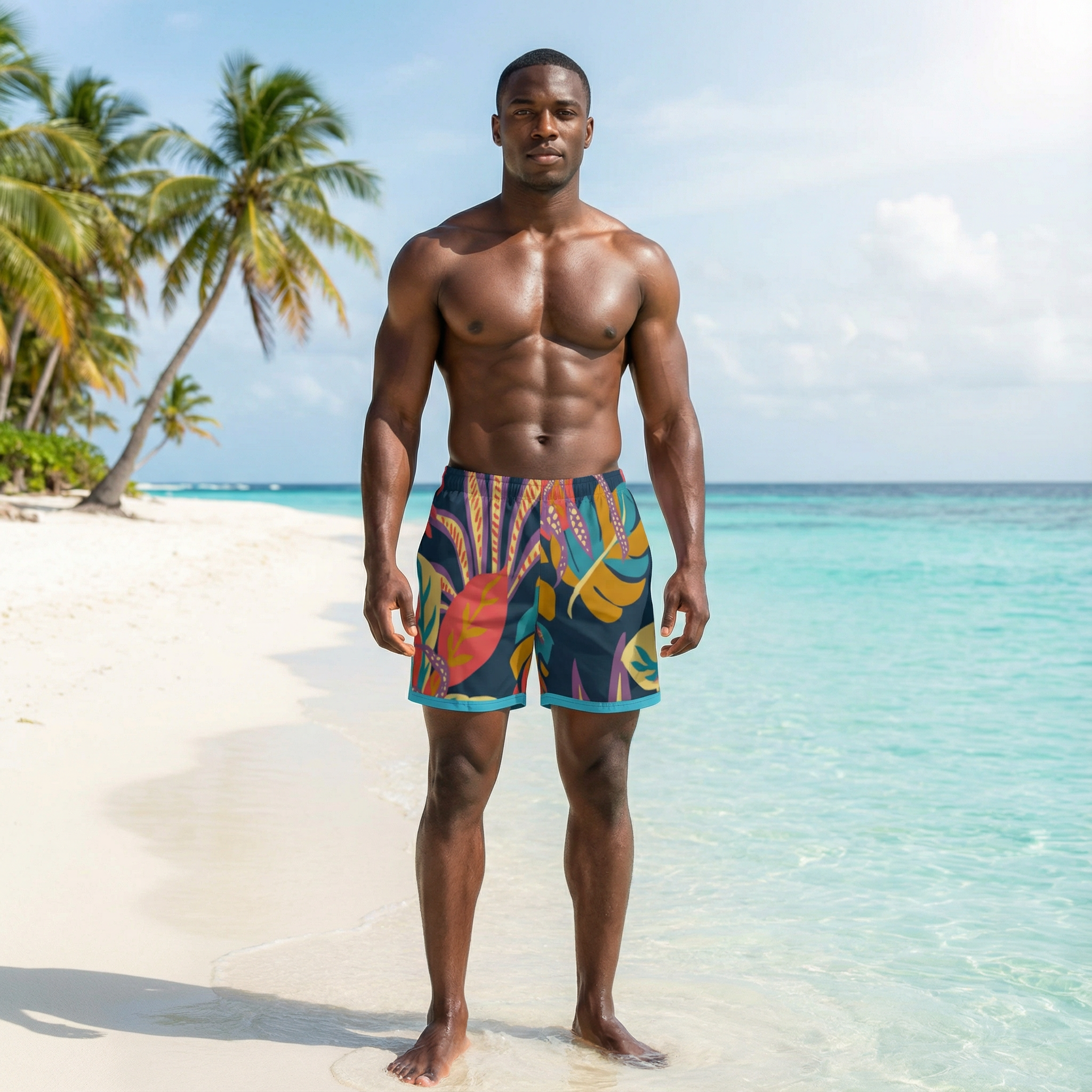 Couples Matching Swimsuits -Men's Trunks – Carrib Party - Ivrie Blu 