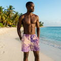 Couples Matching Swimsuits -Men's Trunks – Palm Sunset - Ivrie Blu 