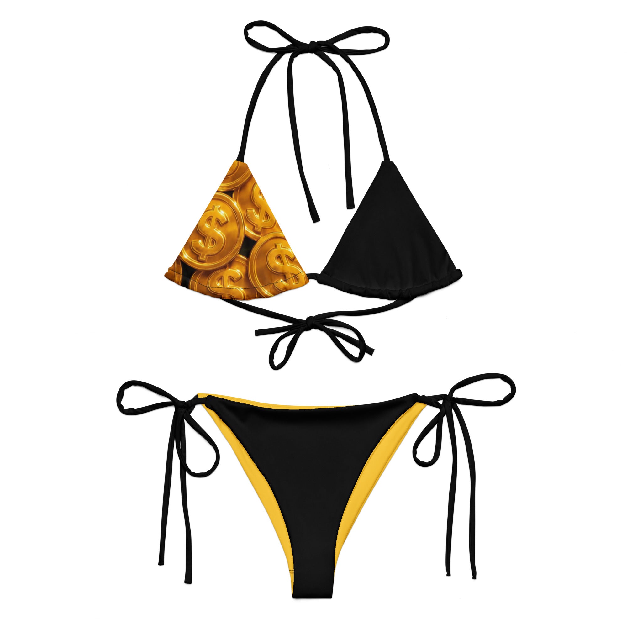 Black and gold swimsuit
